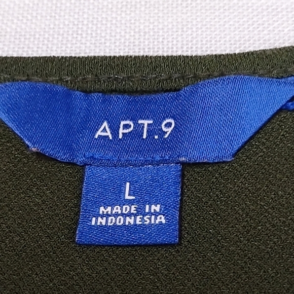 Apt. 9 Women's Green Ruched Sleeve Top Blouse Size L - Picture 11 of 12